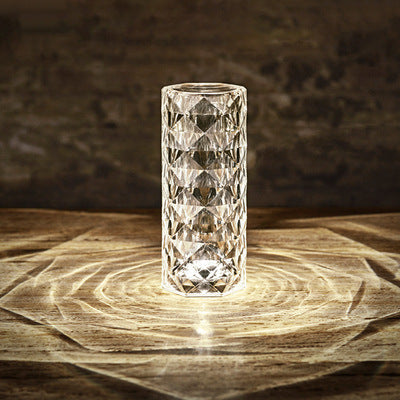 16 Colors LED Crystal Lamp Rose Light Touch Table Lamps Bedr
